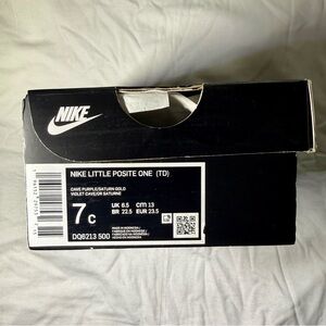 Nike Little Posite One TD in Purple and Gold